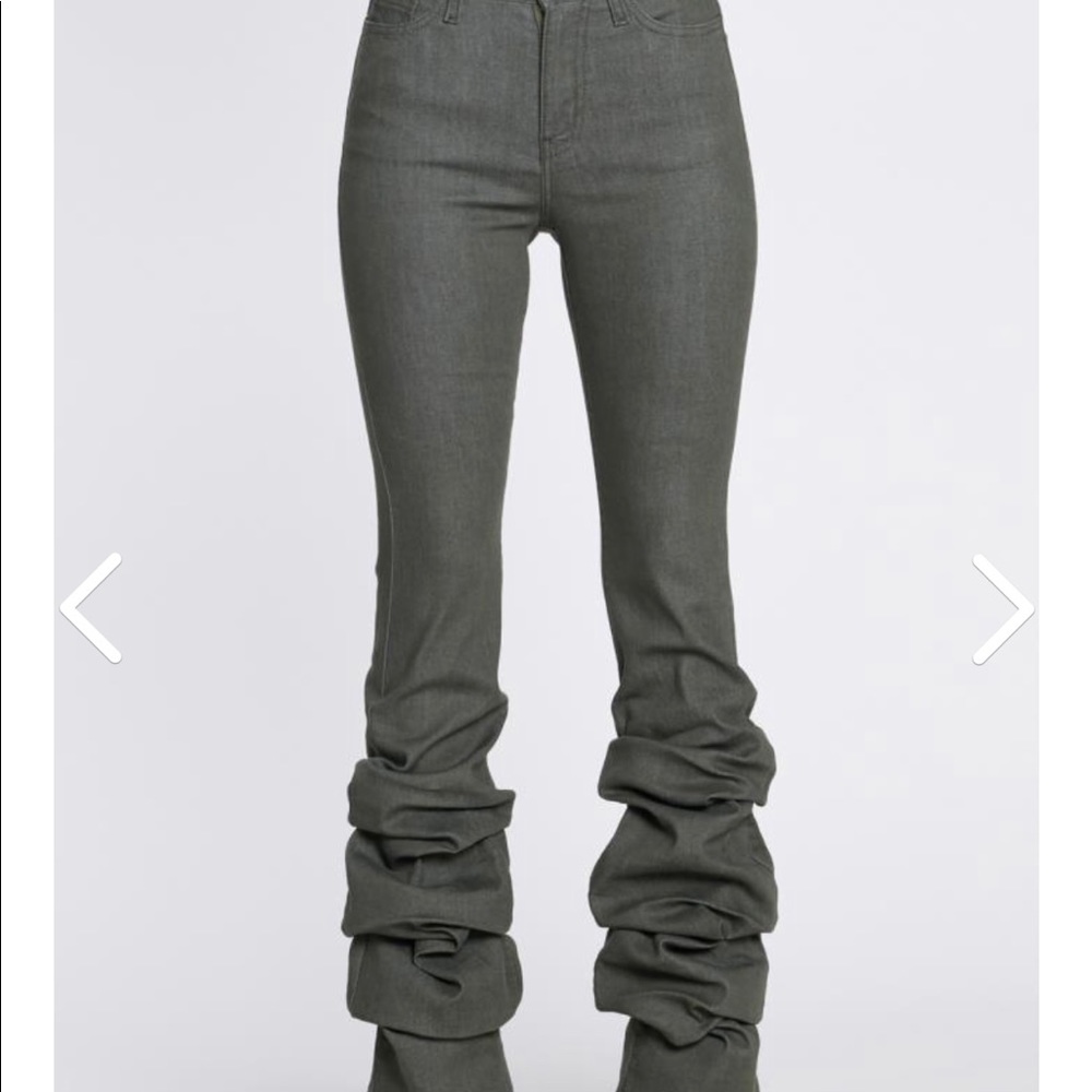 Stacked leg jeans